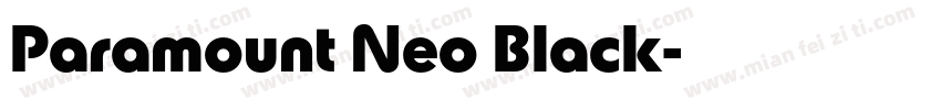Paramount Neo Black字体转换